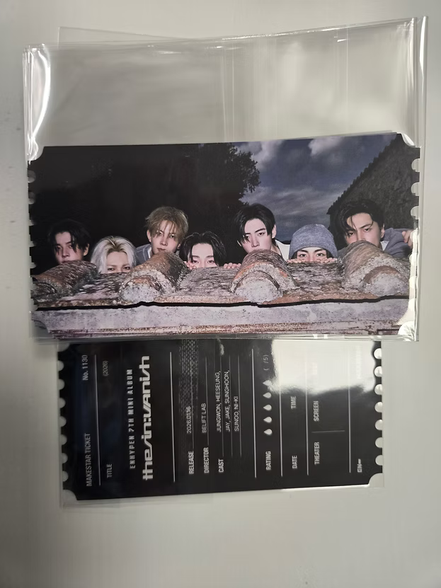ENHYPEN 7th mini album THE SIN VANISH MAKESTAR POB Group Photo Ticket