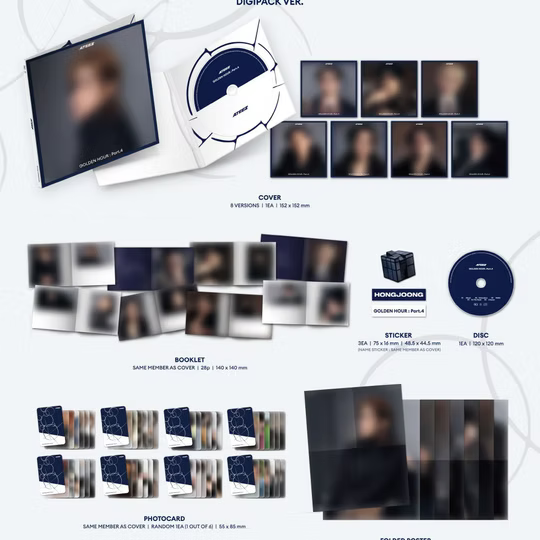 ATEEZ 13th mini album GOLDEN HOUR Part.4 [Digipack ver]