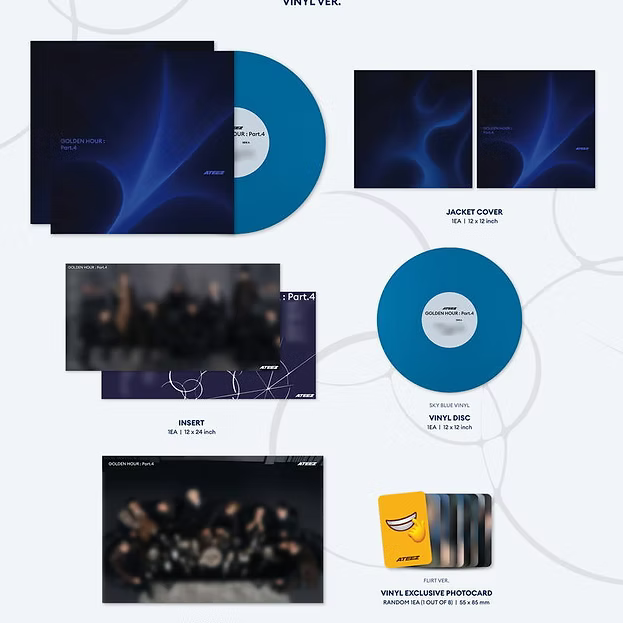 ATEEZ 13th mini album GOLDEN HOUR Part.4 [LP ver] + Hello82 POP-UP EXCLUSIVE