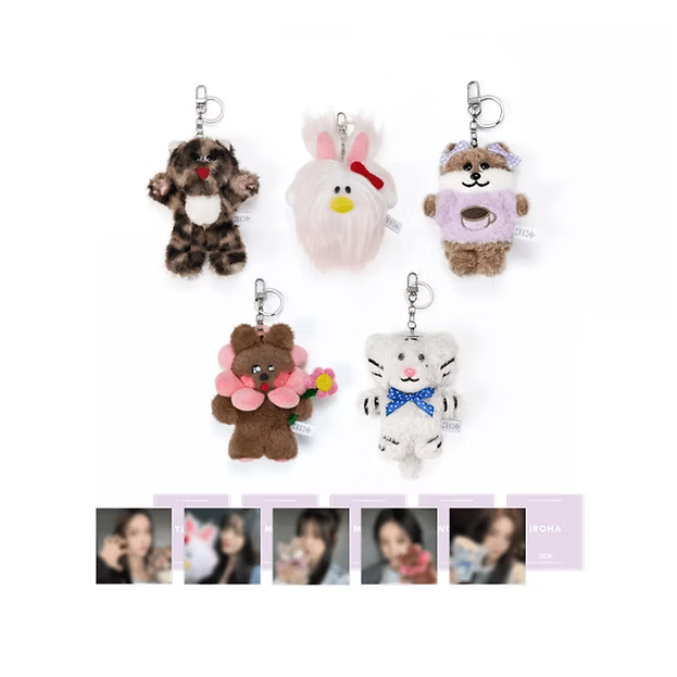 ILLIT 1st Debut Anniversary Official MD Plush Keyring + POB Postcard