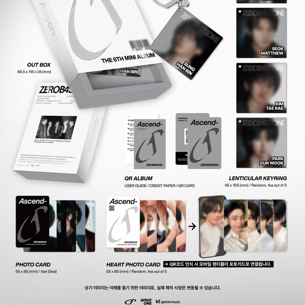 ZEROBASEONE (ZB1) 6th mini album Ascend- [LENTICULAR KEYRING ver]