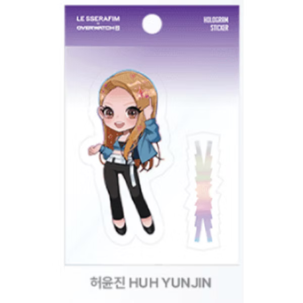 LE SSERAFIM X OVERWATCH 2 Special Collection - Hologram Sticker SD HUH YUNJIN