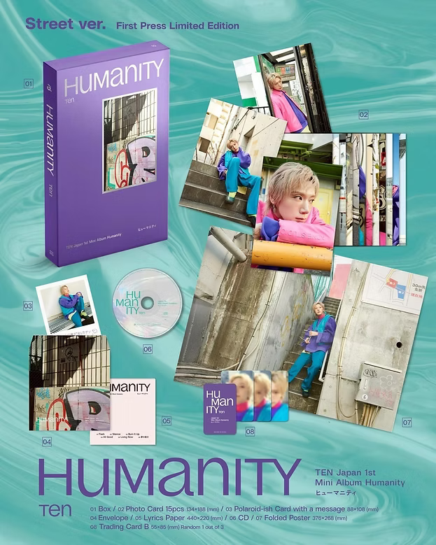TEN (NCT) Japan 1st Mini Album Humanity LIMITED Edition STREET Version