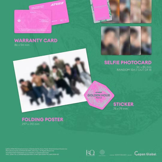 [PREORDER] ATEEZ 14th mini album GOLDEN HOUR Part.5 [KEY CHAIN ver]