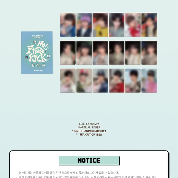 Kickflip POP-UP Official MD My First Kick Trading Photocard Pack
