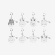 Stray Kids dominATE : celebrATE Official MD SKZOO FACE KEYRING SILVER