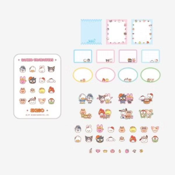 [PREORDER] Stray Kids SKZOO X SANRIO CHARACTERS TIN CASE STICKY NOTE SET