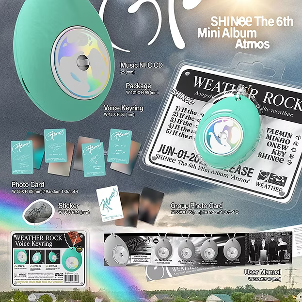 SHINEE 6th mini album ATMOS [Weather Lock / Smart Album ver]