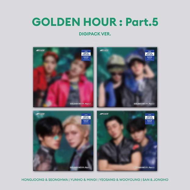 ATEEZ - GOLDEN HOUR : Part.5 (DIGIPACK UNIT VER.) - POP-UP Exclusive (RANDOM)