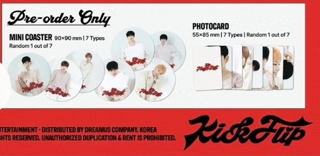 KickFlip My First Flip POB Photocard + Mini Coaster [Digipack ver]