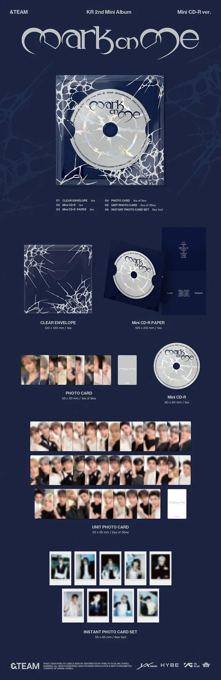 &TEAM 2nd Mini Album Mark on Me [Mini CD-R ver]