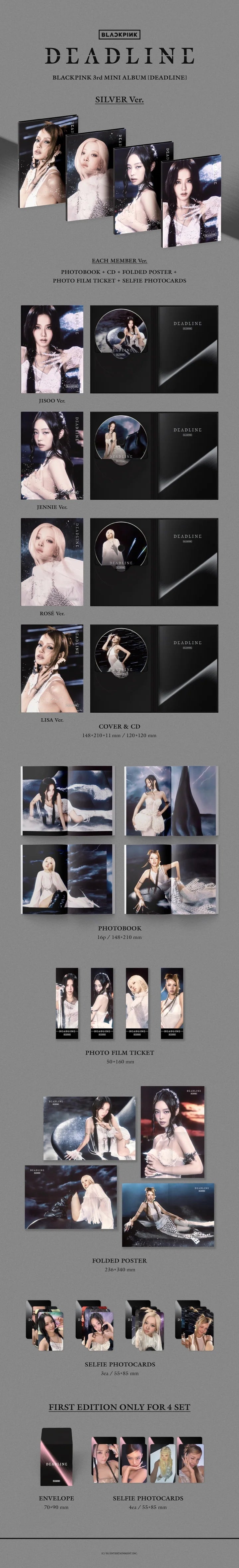 BLACKPINK 3rd mini album DEADLINE [SILVER / MEMBER ver]
