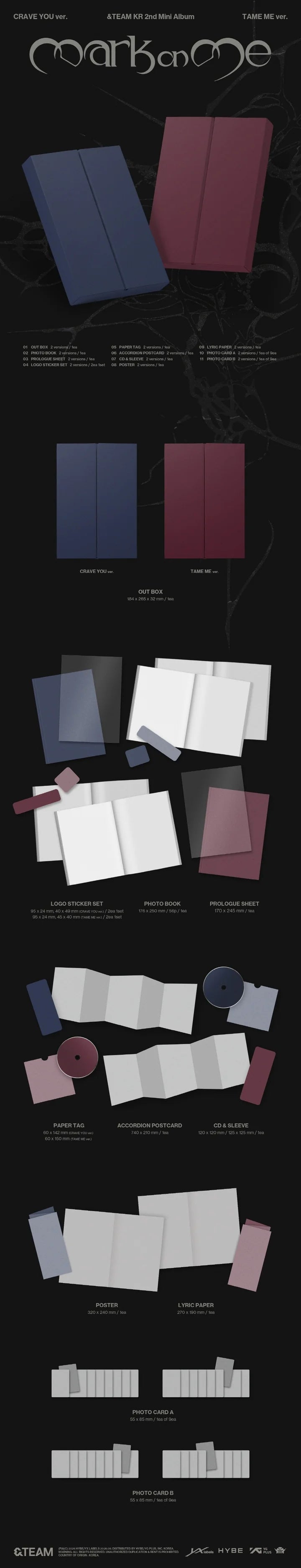 [PREORDER] &TEAM 2nd Mini Album Mark on Me