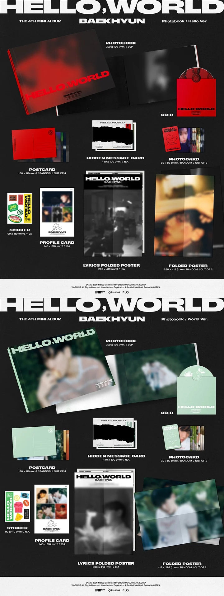 BAEKHYUN (EXO) 4th mini album HELLO, WORLD (Photobook ver)