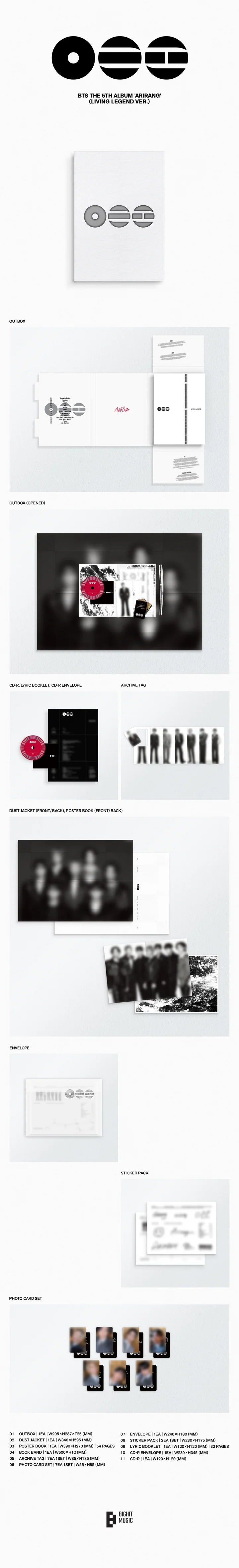 BTS 5th Album ARIRANG [LIVING LEGEND ver]