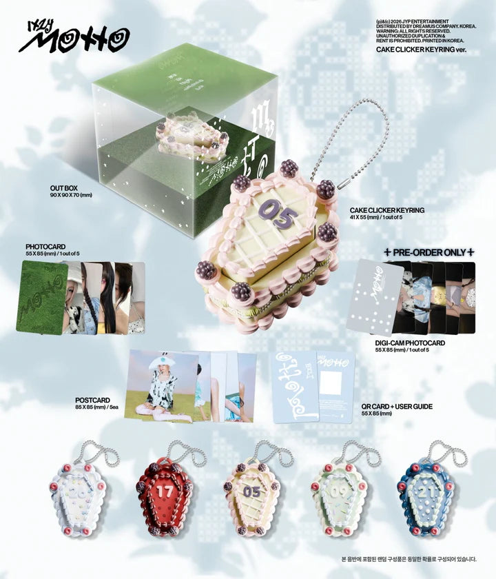 ITZY mini album MOTTO [CAKE CLICKER KEYRING ver]