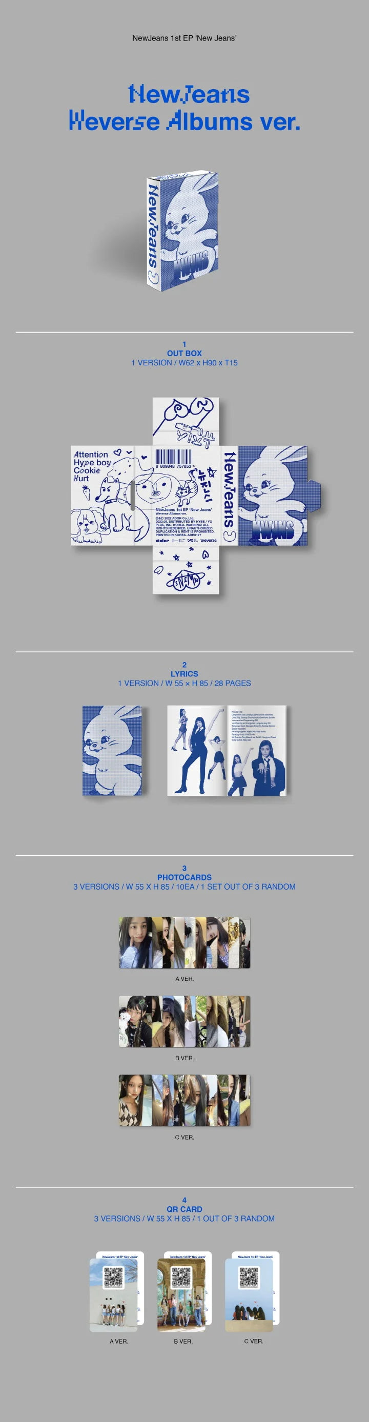 NEWJEANS1st EP Album NEW JEANS [WEVERSE ALBUMS ver]