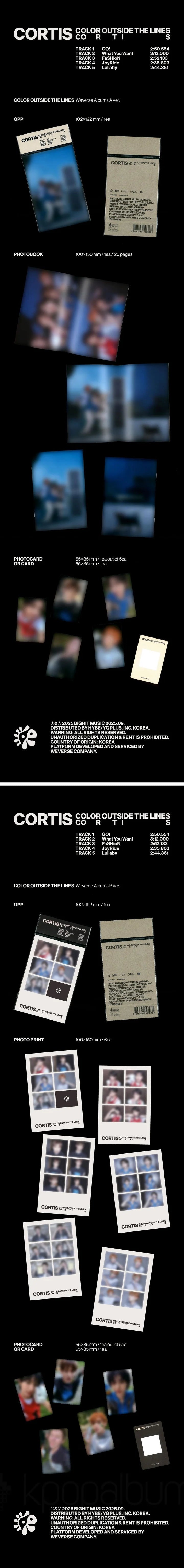 CORTIS The 1st EP COLOR OUTSIDE THE LINES [Weverse Albums ver]