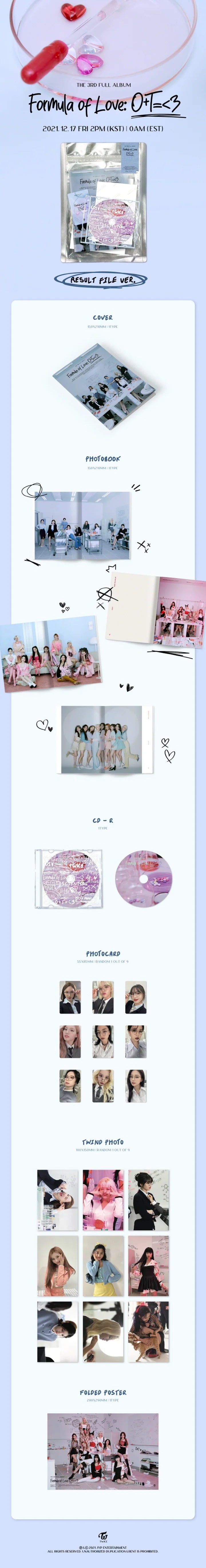 TWICE 3rd album FORMULA OF LOVE: O+T=<3 [RESULT FILE ver]