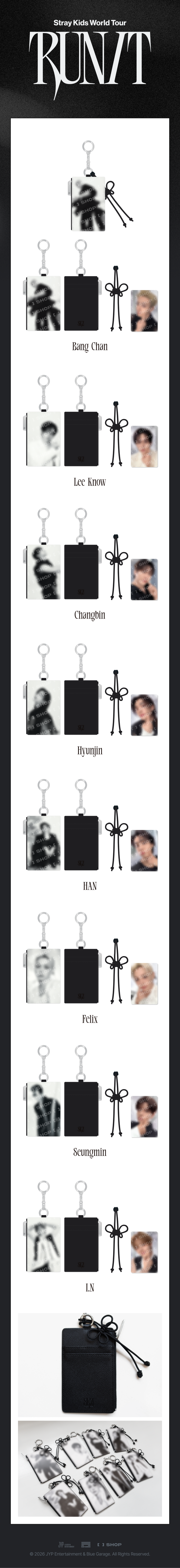 [PREORDER] Stray Kids 2026 World Tour RUN IT CARD HOLDER KEYRING