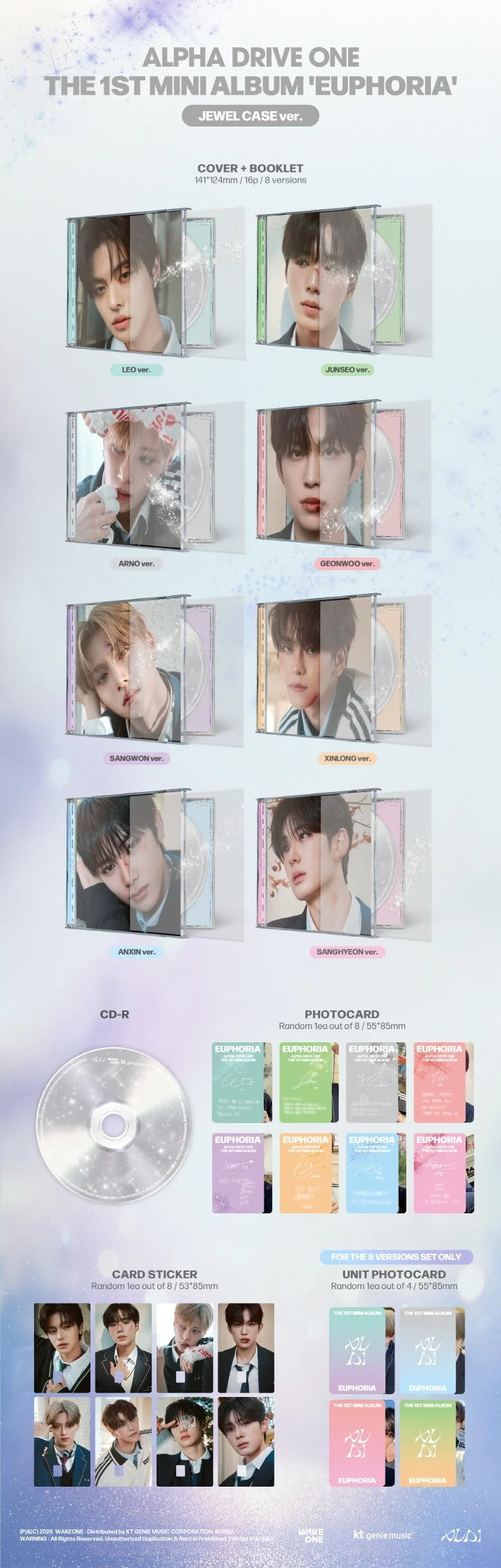ALPHA DRIVE ONE 1st Mini Album EUPHORIA [JEWEL CASE ver]