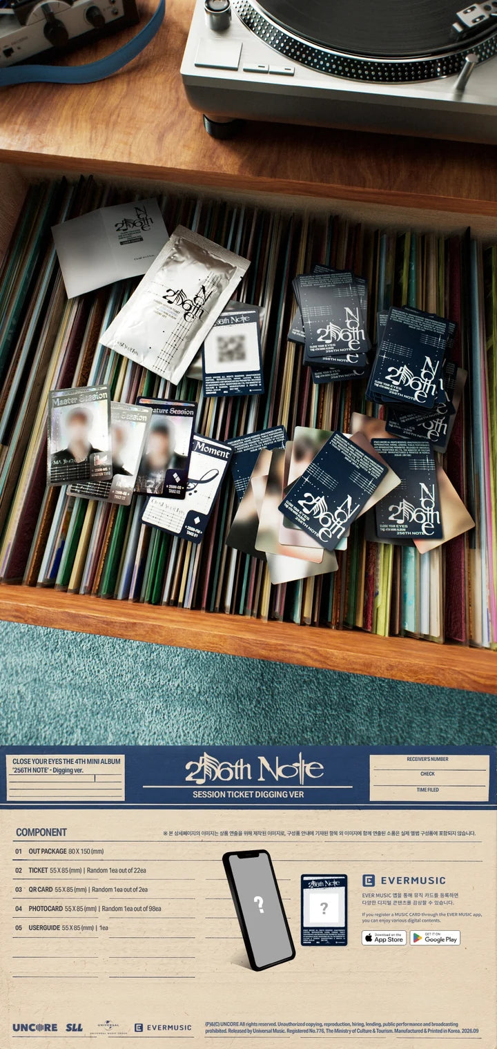 CLOSE YOUR EYES 4th Mini Album 256TH NOTE [Digging ver]