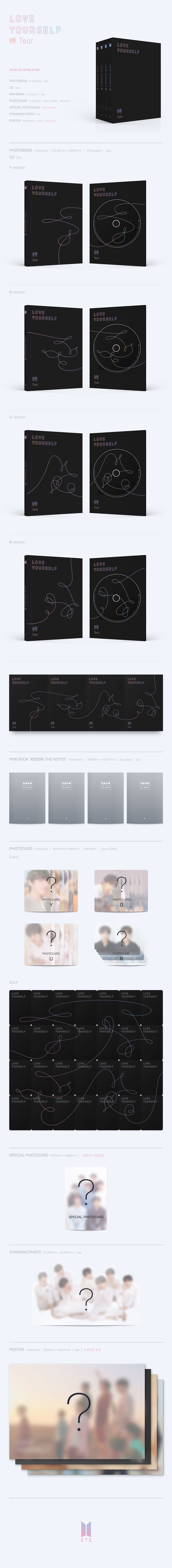 BTS 3rd Album Love Yourself 轉 'Tear