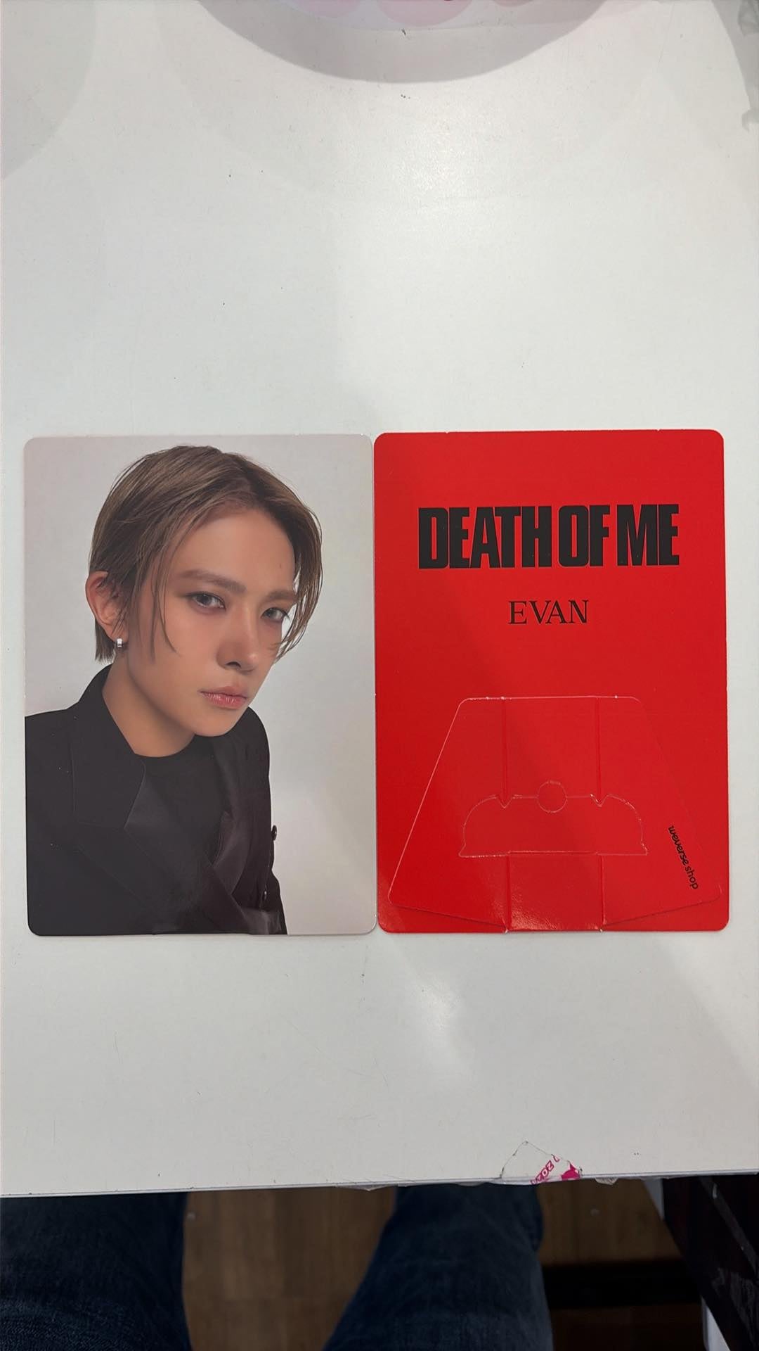 EVAN 1st mini album DEATH OF ME Weverseshop POB Photo Stand