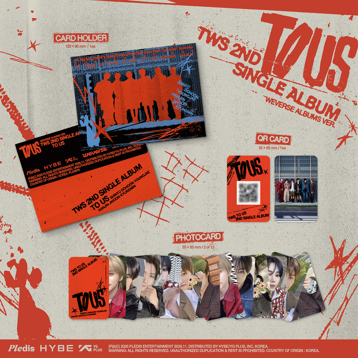 [PREORDER] TWS 2nd Single Album TO US [Weverse Albums ver]