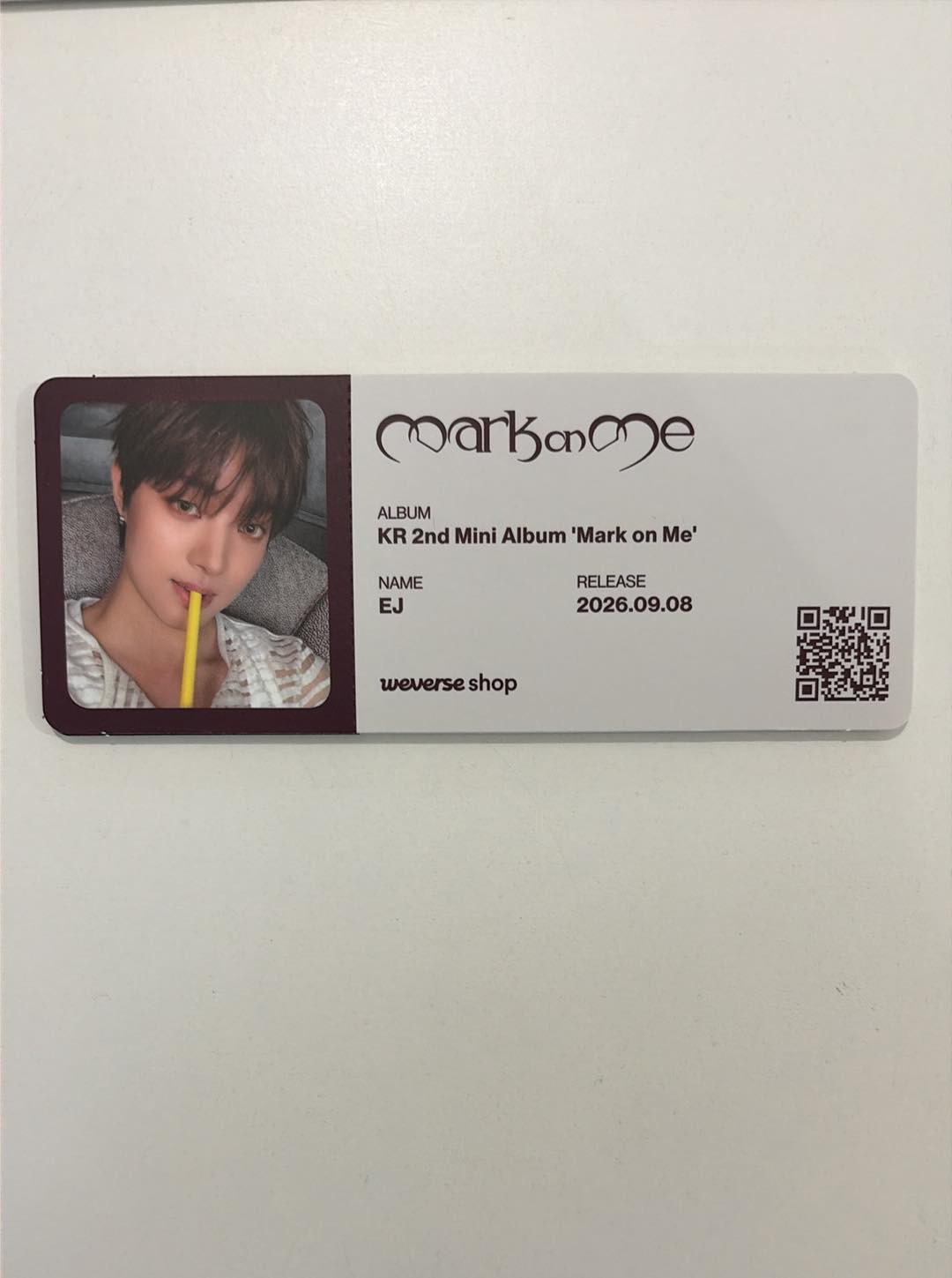 &TEAM 2nd mini album Mark On Me Weverseshop POB Bookmark