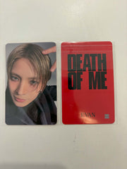 EVAN 1st mini album DEATH OF ME Applemusic Lukcydraw Photocard