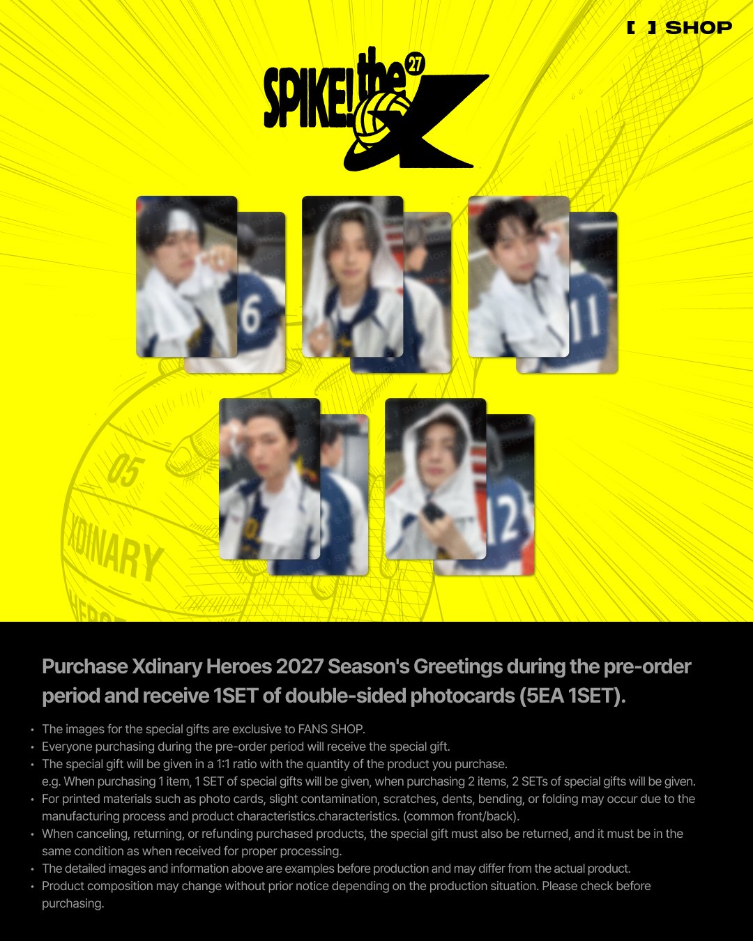[PREORDER] Xdinary Heroes 2027 Season's Greetings SPIKE! THE X POB Photocard