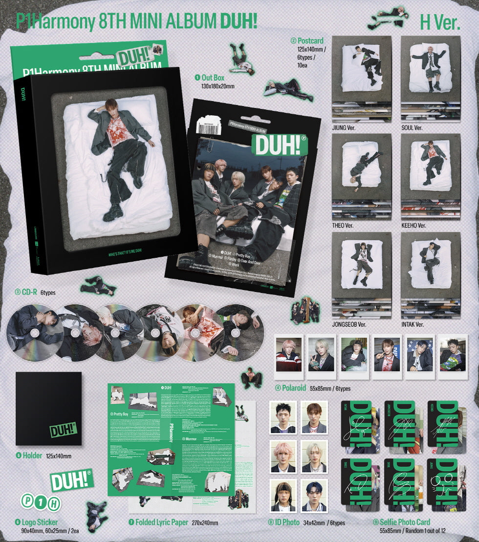 P1Harmony 8th mini album DUH! [H / Compact ver]