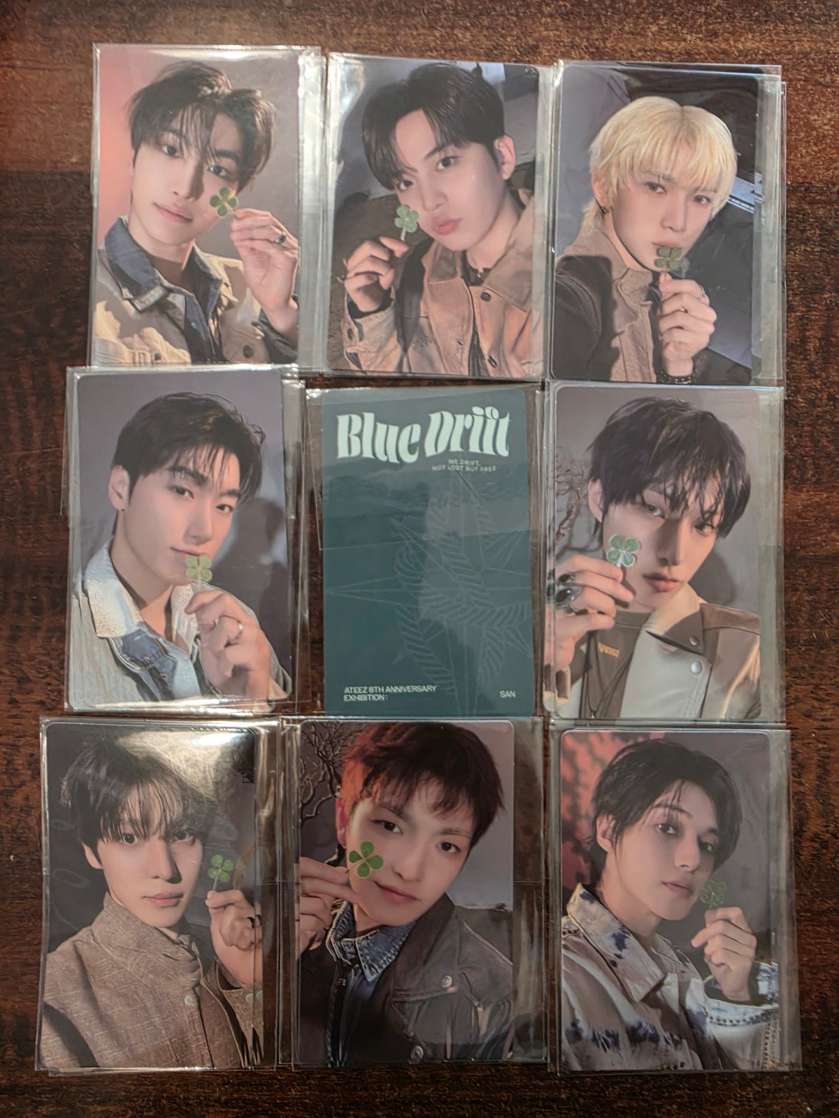 ATEEZ 8th Anniversary PHOTOBOOK Blue Drift POB Photocard