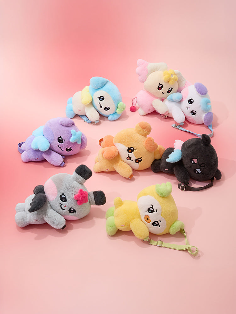 MIGHTEEZ (ATEEZ) ROCK THE STAGE Official POP UP Official MD Lying Plush Bag