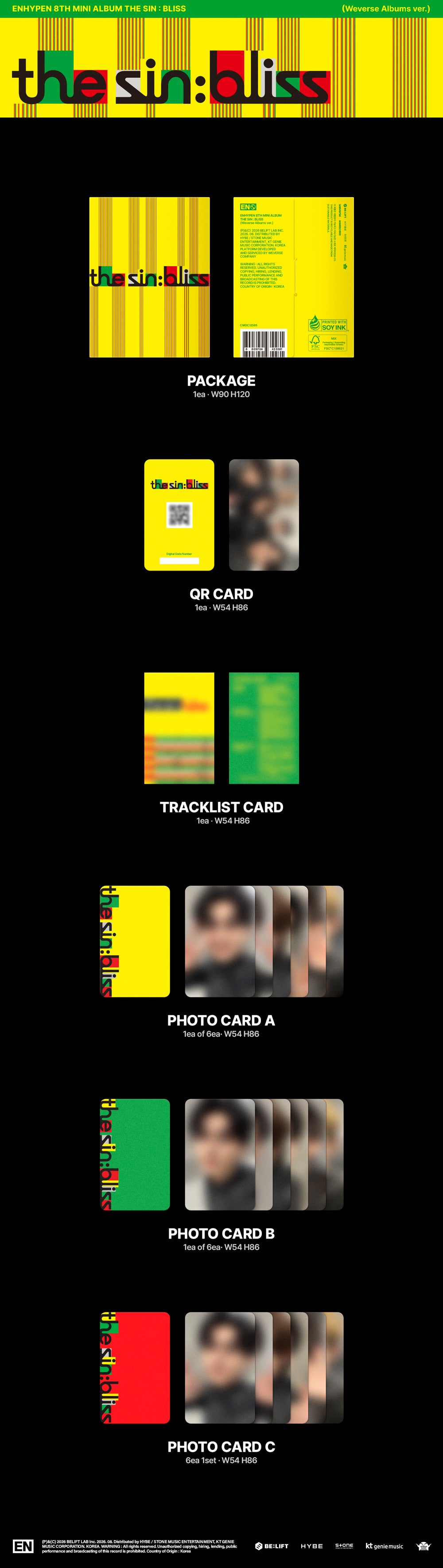 [PREORDER] ENNYPEN 8th mini album THE SIN : BLISS [Weverse Albums ver]
